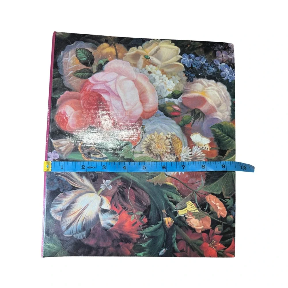 Vintage Floral Photo Album 3 Ring Binder 50 Sheets Dutch Still Life Pink Cottage